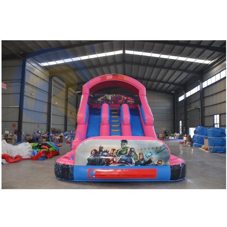 Impresión digital comercial de tamaño para adultos deslizador inflable combo de agua con fuego buen patrón