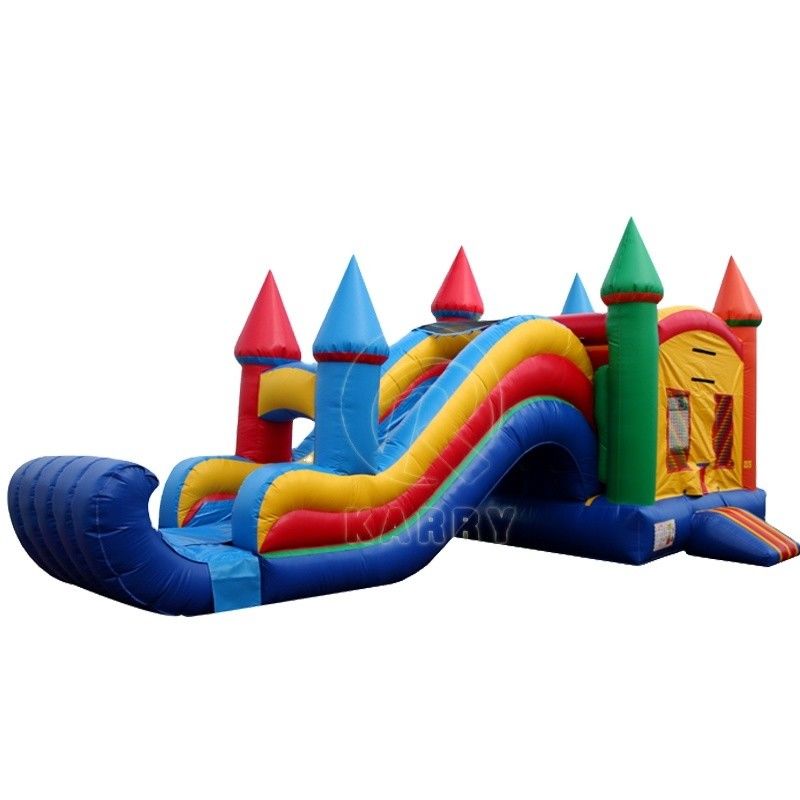 Campo de toboganes inflables para niños con logotipo personalizado y PVC duradero