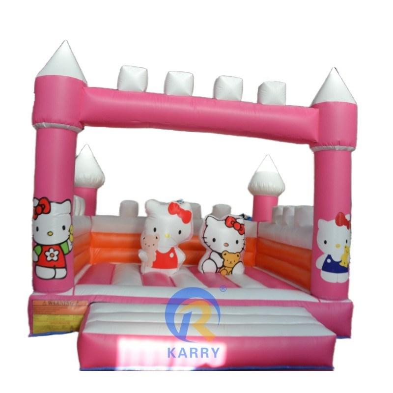 Festa de Niños Esenciales Casa Inalámbrica Inflable Rosa Kitty con Kit de Diseño y Reparación de Cut Cat