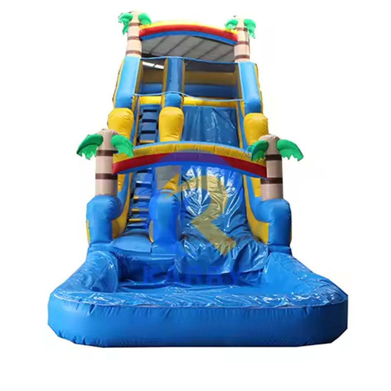 Accesorios de soplador de aire estándar CE para tobogán de agua inflable de palma azul al aire libre