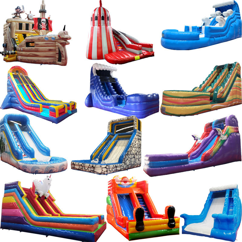 Slide de piscina de agua para niños con soplador de aire estándar CE y Unicorn Excitement