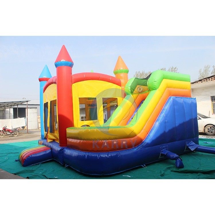 Unisex Inflatable Bouncer Slide Combo Castillo de colores Casa de rebote para la fiesta al aire libre
