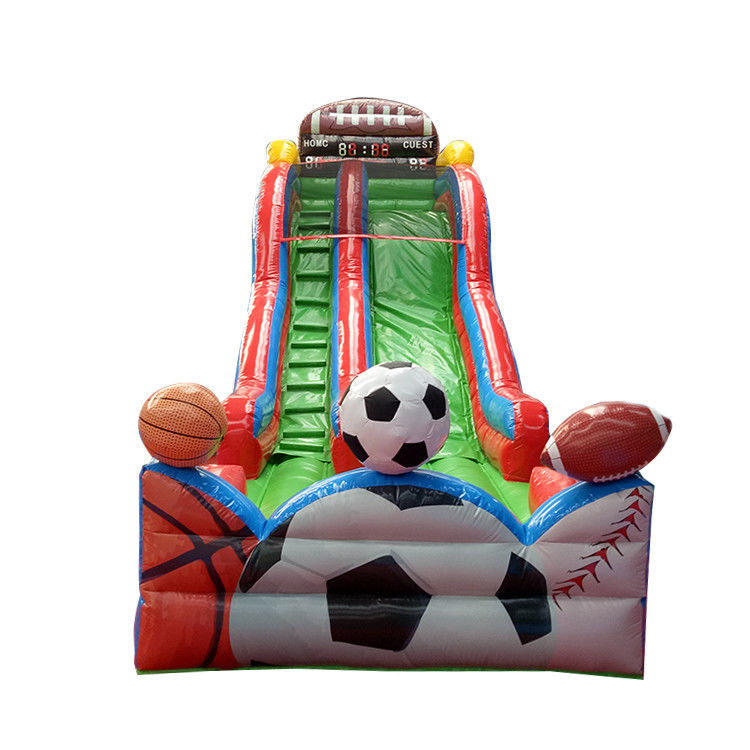 Juegos deportivos de baloncesto inflables comerciales, tobogán de piscina de agua para niños y adultos