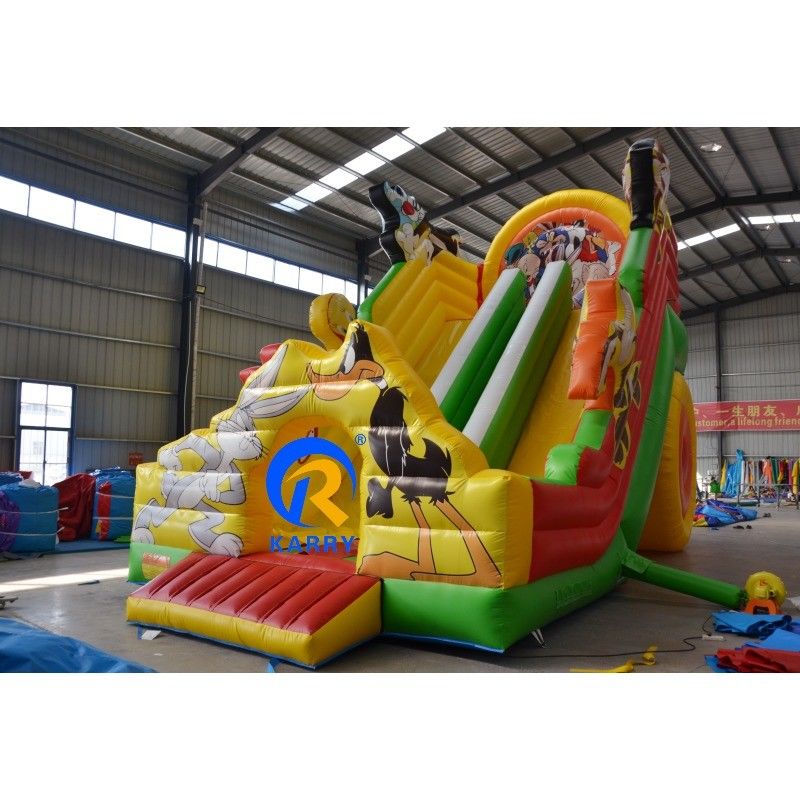 Water Home Jardín Mini Bounce Pvc Mario Piscina independiente Personaje de dibujos animados Casa de rebote inflable con tobogán