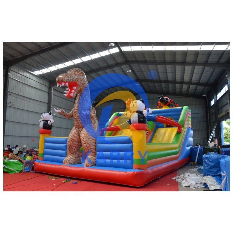 Gran tobogán inflable y casa de salpicadores para Spiderman de grado comercial en el parque 2024