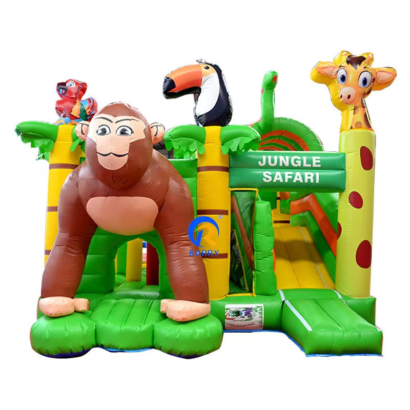 Castillo inflable de color personalizado salto comercial combinado deslizamiento y castillo de rebote