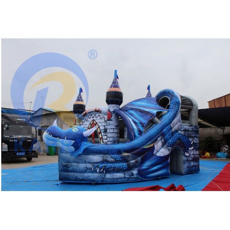 Kits de reparación de accesorios incluidos en Trend 3D Blue Dragon Castillo inflable con tobogán