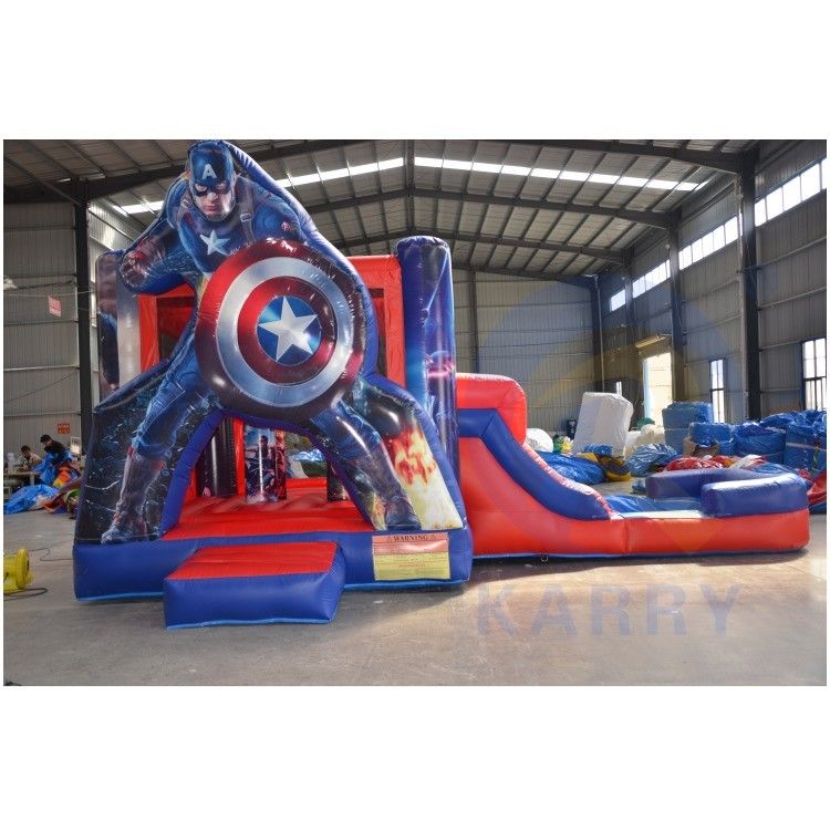 Spiderman Combinado Inflable Casa de Salto y tobogán Debes tener para los niños Jardín de juegos al aire libre