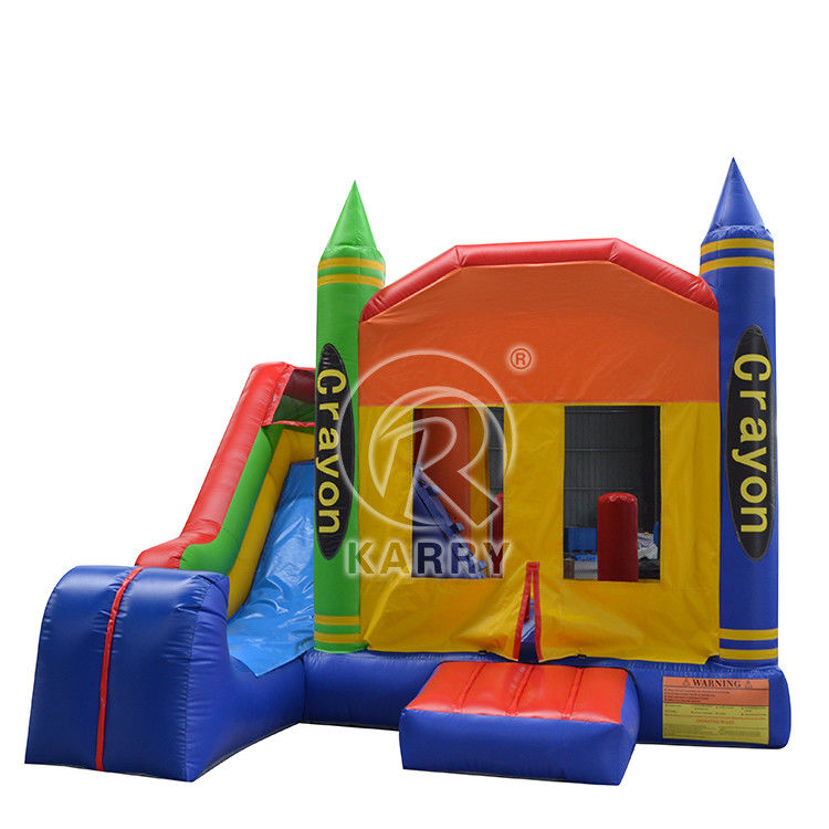 Jardín de juegos al aire libre divertido castillo inflable colorido y casa de rebote combo con tobogán
