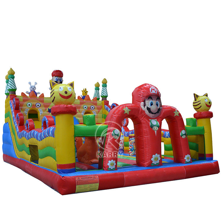 Color personalizado de grado comercial para exteriores inflables con tema de Mario