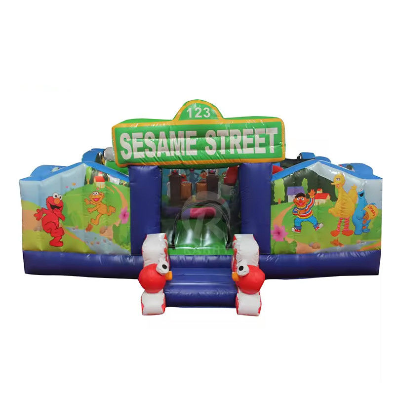 Tamaño personalizado calle Sésamo Inflable portero castillo de salto para 14 años de edad
