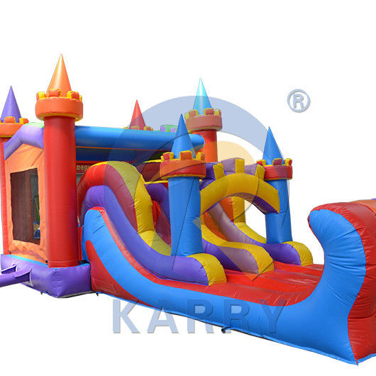 Portable comercial colorido castillo de salto inflable casa de salto con tobogán