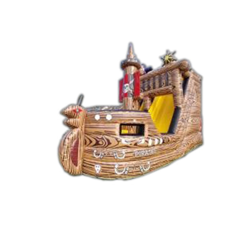 Deslizamiento combinado de trampolín inflable de color personalizado con castillo y tobogán de madera