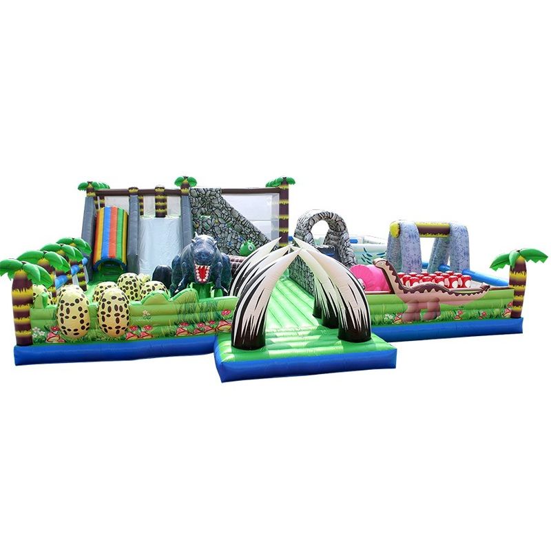 Certificado CE Trampolín inflables portátil Dino Combo City Slide para niños