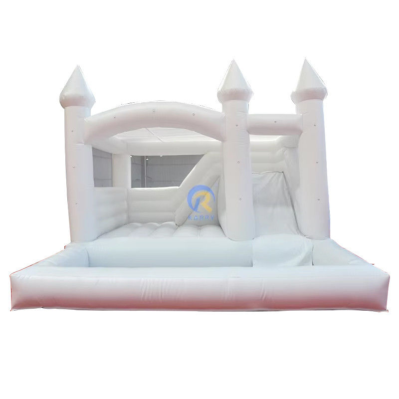 Características portátil inflables combo castillo tobogán para la fiesta de bodas y el niño pequeño portero