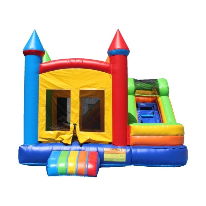 Colourful Inflatable Bouncer Combo Slide su solución única para el arrendamiento comercial
