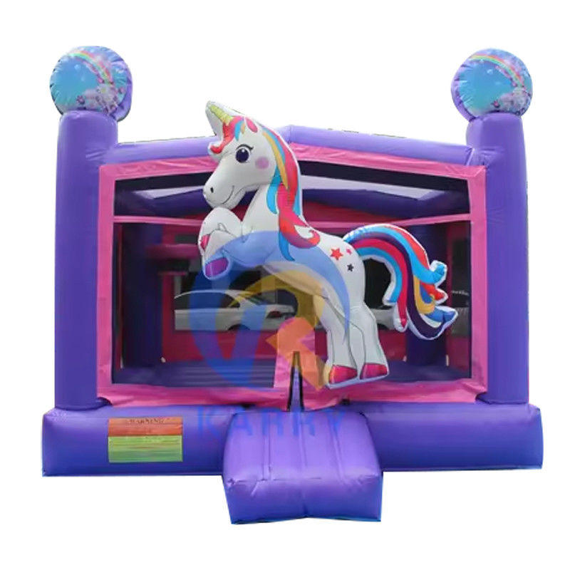 Unisex 3D Rainbow Unicorn castillo inflable para tamaño personalizado