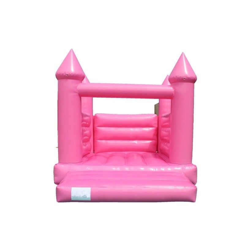 Salta y salta en la fiesta de bodas 13 * 13 pies rosa castillo inflable para el parque de diversiones