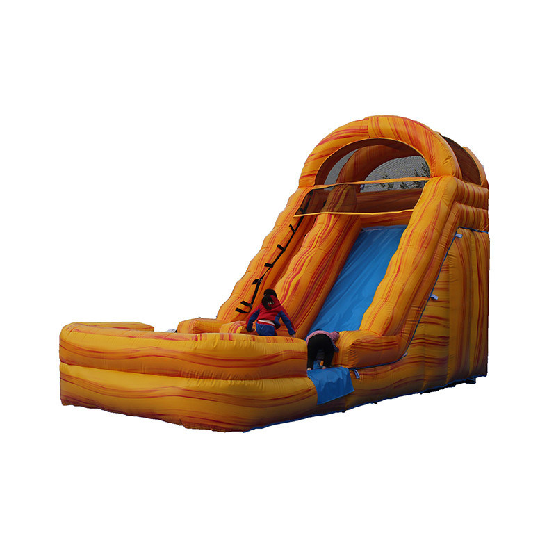 Parque acuático de verano juguetes para niños juego 18ft PVC tobogán de agua inflable con piscina