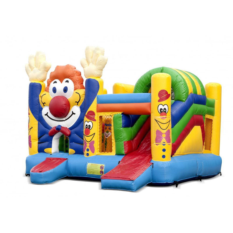 Jardín de juegos al aire libre para niños payaso inflable con diapositiva