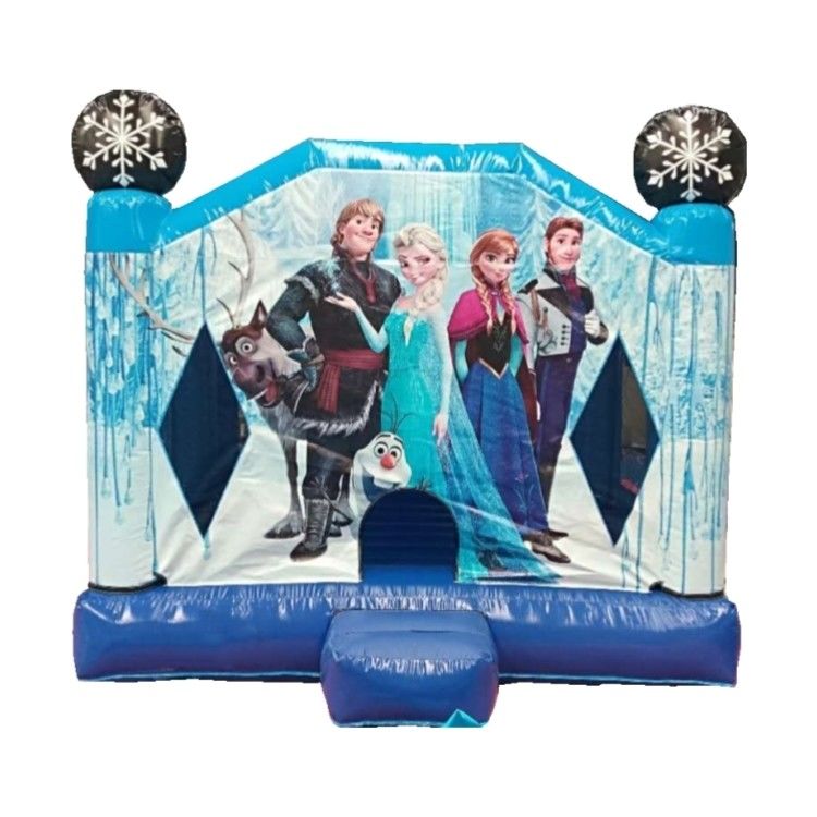 Unisex castillo congelado inflable casa de salpicadores con colores opcionales