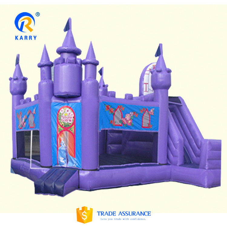 Color personalizado Castillo de la princesa/combinación de diapositivas PORTABLE Temática congelada PVC Castillo de salto