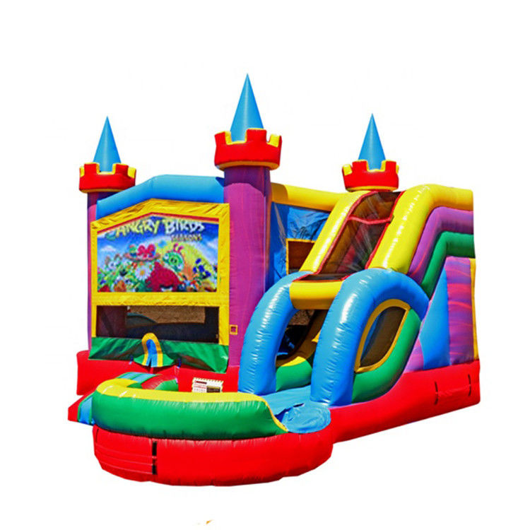 Combo de deslizamiento de castillo inflable para niños Material de PVC Unisex Ireful Birds Bounce House