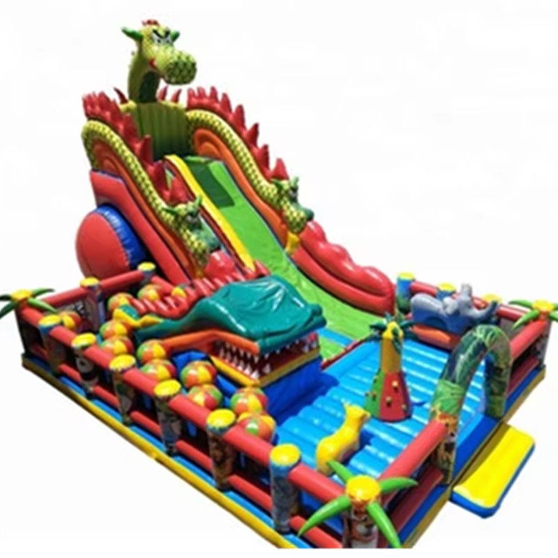 14 años de edad Popular Centro Comercial Inflable Fun City Dragón Castillo Rebordante para Niños