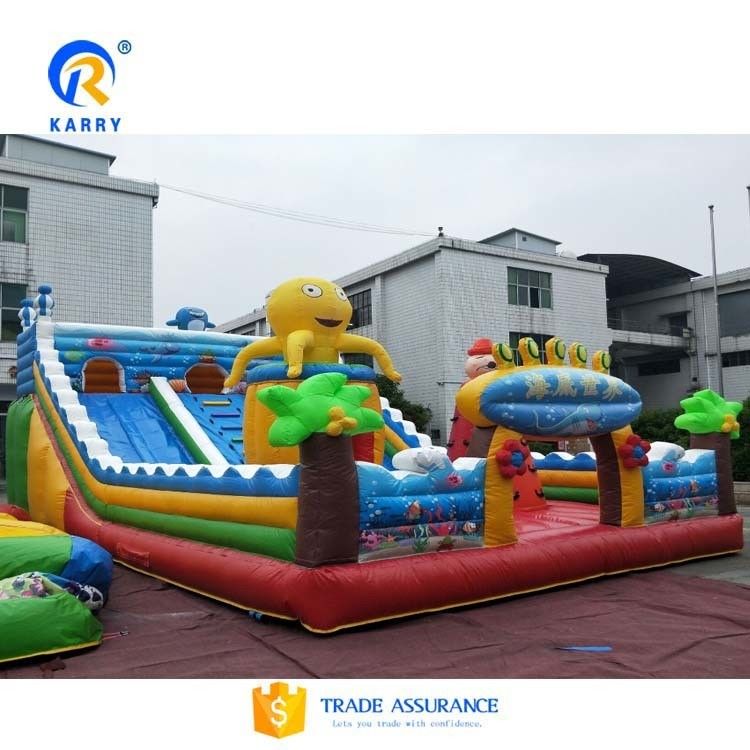 14 años hasta EN14960 Certificado de rebote inflable Fun City para parque de diversiones al aire libre