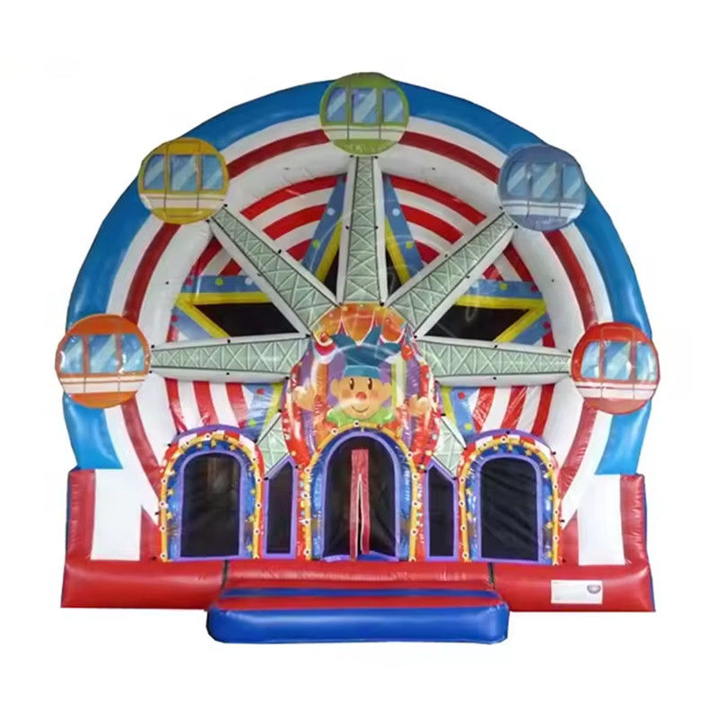 Jardín de juegos al aire libre portátil para niños Rueda de la fortuna divertida Castillo inflable Casa de salto