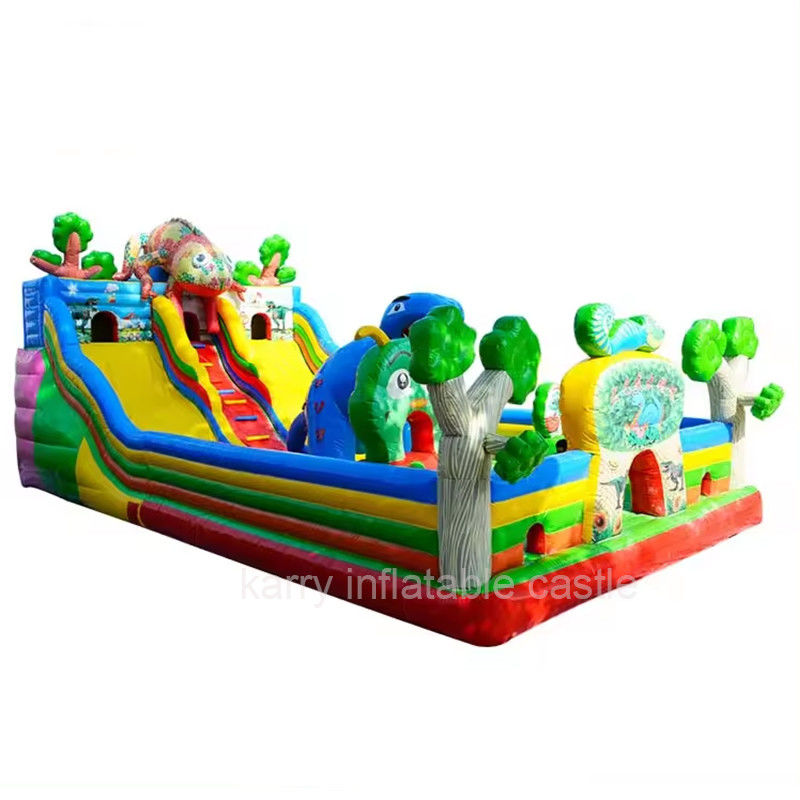 Slide de agua inflable portátil saltar divertida ciudad soplar hasta el salpicador con doble deslizamiento ancho