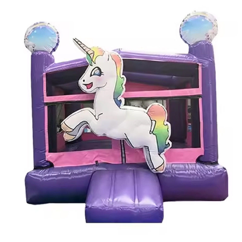 EN71/EN14960 Certificado Castillo de salto inflable de unicornio para aventuras de salto de niños