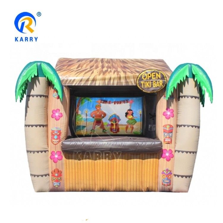 Unisex Inflatable Bar Juguete TIKI Bar Grande Castillo Rebobinado para niños para saltar y jugar juegos