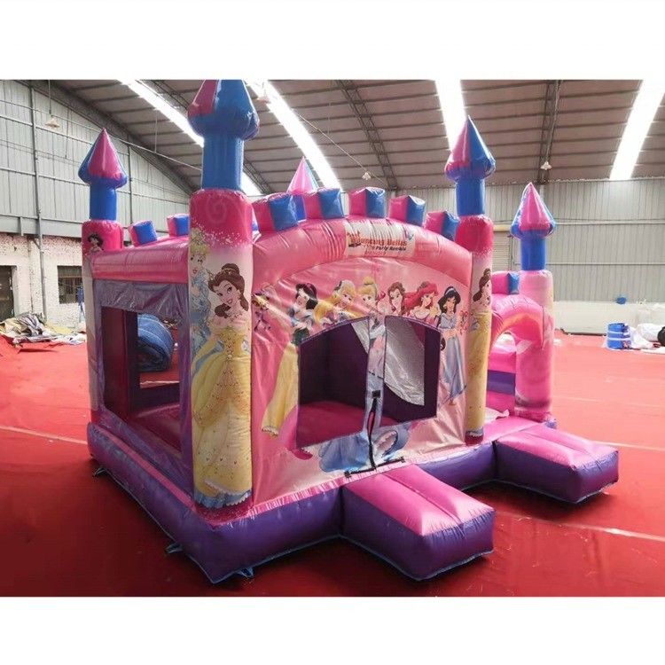 5*5*4.2m Slide de castillo de salto en el aire para la princesa rosa