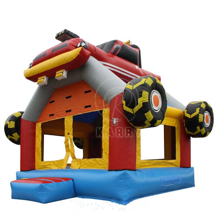 Obtener el mejor 3D Rojo de carreras inflable salto castillo para niños en el parque de atracciones