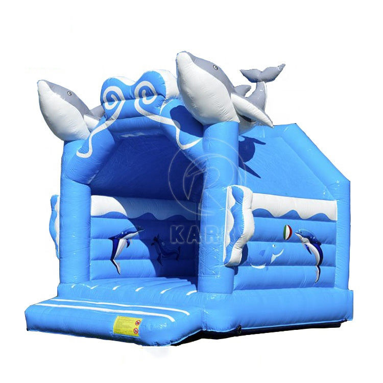 Accesorios de hilo castillo de salpicadero Happy Hop para niños dibujos animados Dophin juguete inflable