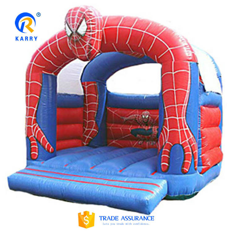 PVC de color personalizado Spider-Man castillo de salto para niños de exterior inflables juegos deportivos